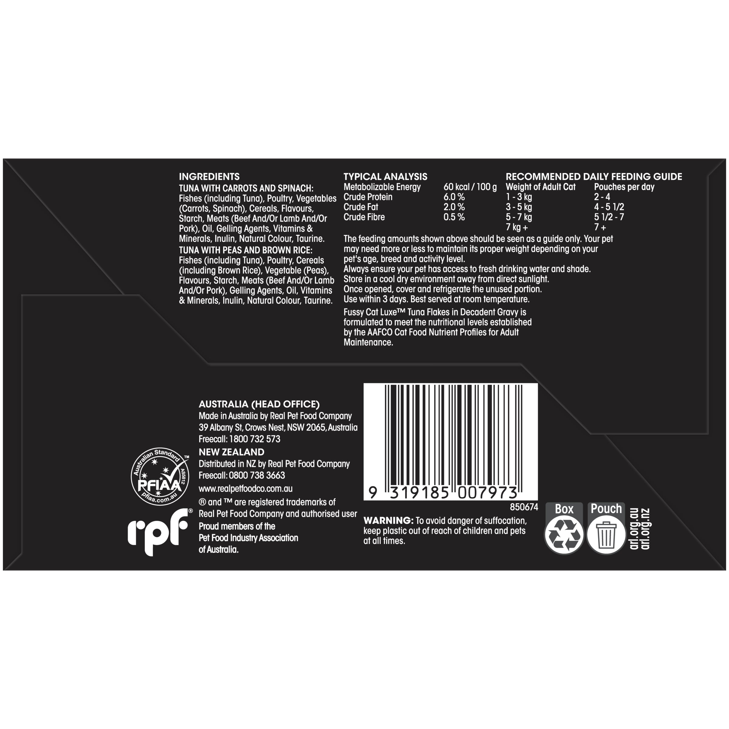 Fussy Cat Luxe Tuna Flakes in Decadent Gravy 12x70g