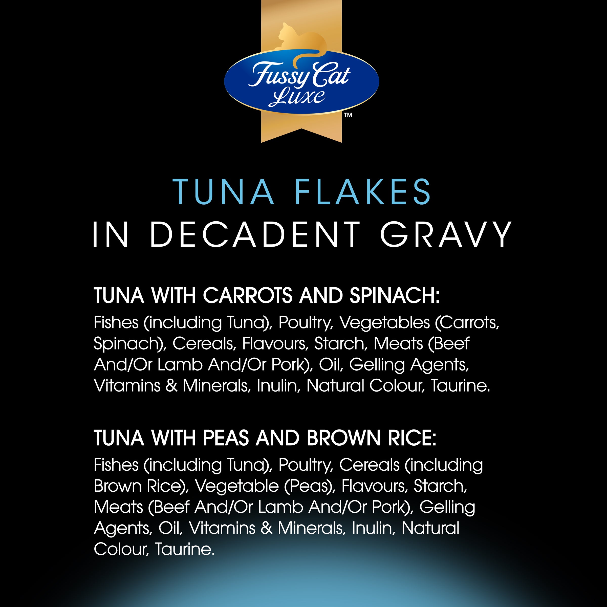 Fussy Cat Luxe Tuna Flakes in Decadent Gravy 12x70g