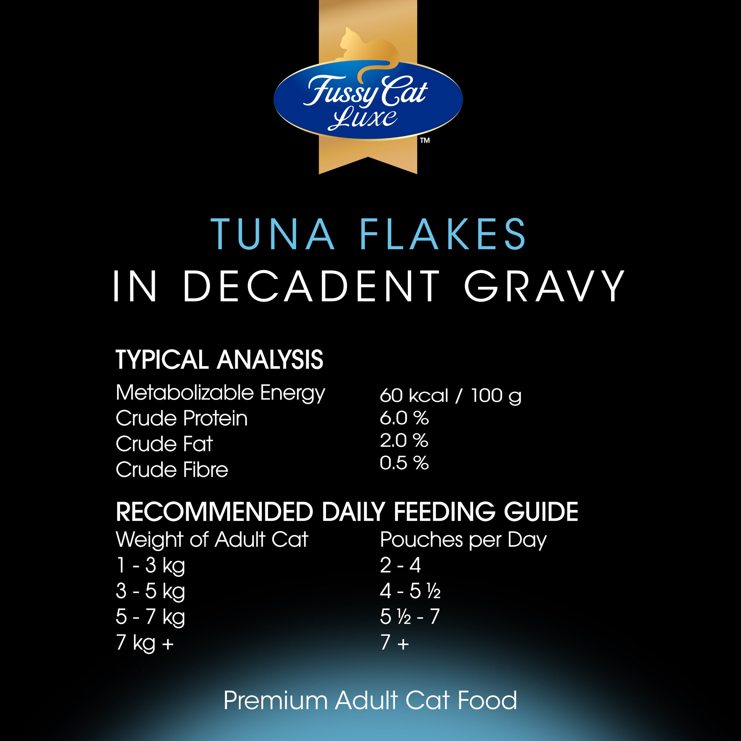 Fussy Cat Luxe Tuna Flakes in Decadent Gravy 12x70g
