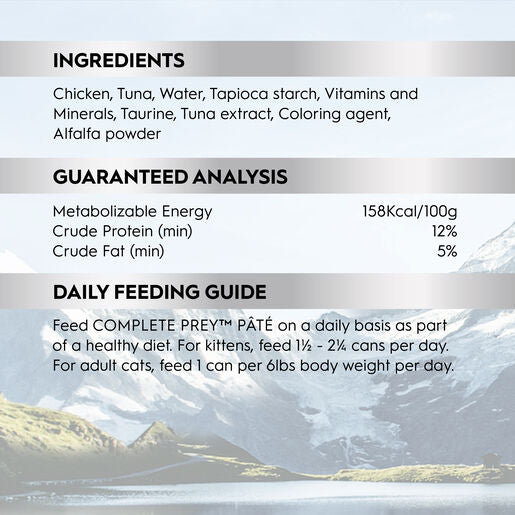 Trilogy™ Complete Prey™ Adult Wet Cat Food Pâté Wild Caught Tuna 85g
