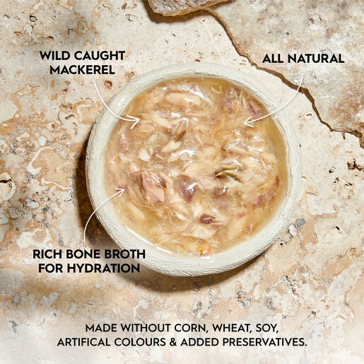 Trilogy™ Adult Wet Cat Food Wild Caught Mackerel In Bone Broth 85g