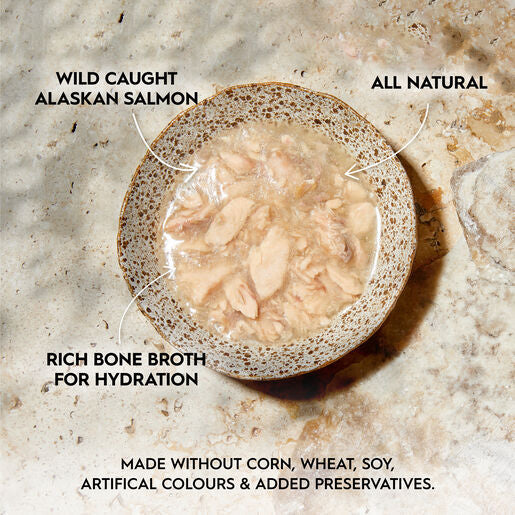 Trilogy™ Adult Wet Cat Food Wild Caught Alaskan Salmon In Bone Broth 85g