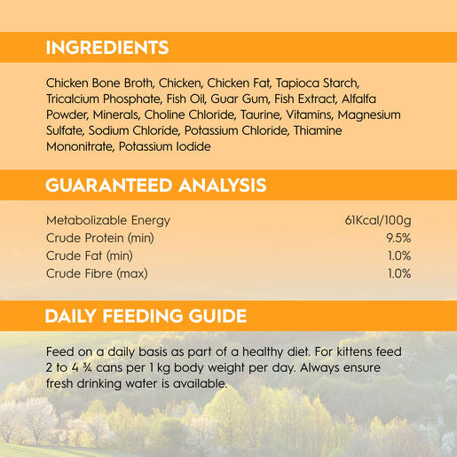 Trilogy™ Kitten Wet Cat Food Farm Raised Chicken In Bone Broth 85g