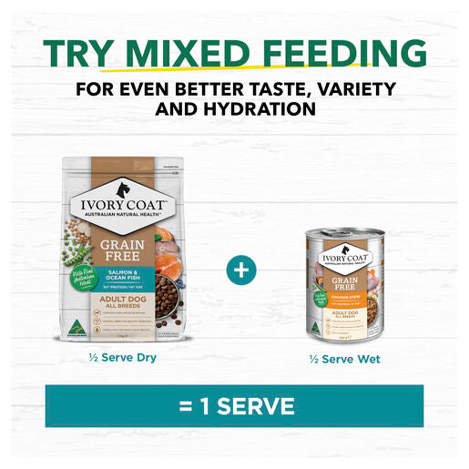 IVORY COAT Grain Free Adult Dry Dog Food Salmon & Ocean Fish 2kg