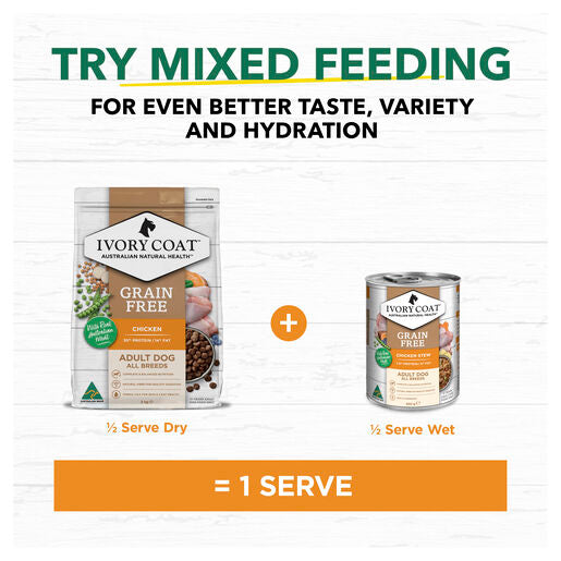 IVORY COAT Grain Free Adult Dry Dog Food Chicken 2kg