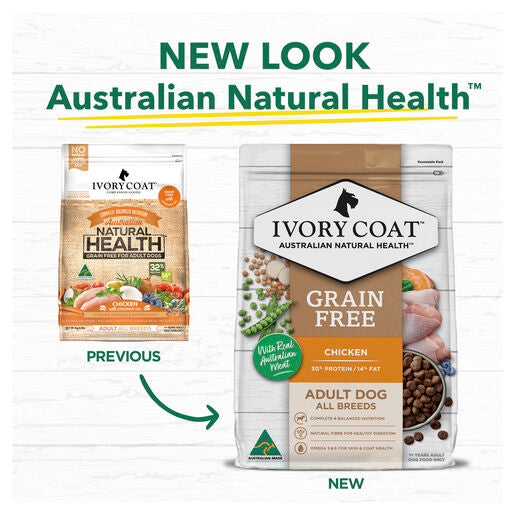 IVORY COAT Grain Free Adult Dry Dog Food Chicken 2kg