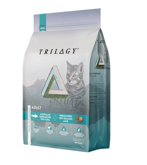 TRILOGY™ AUSTRALIAN BARRAMUNDI WITH PACIFIC ISLAND TUNA + NEW ZEALAND LAMB