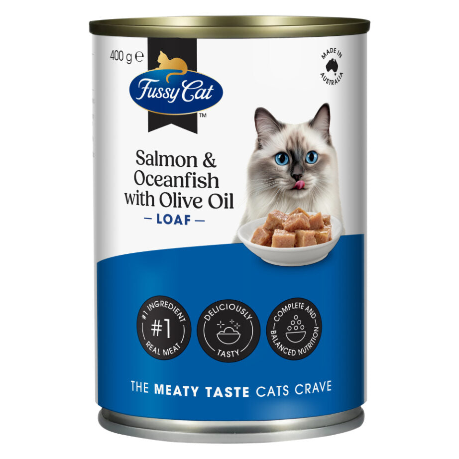 Fussy Cat Grain Free Salmon and Whitefish with Olive Oil Wet Cat Food 400g