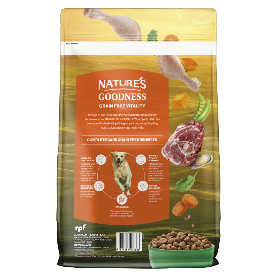 Natures Goodness Grain Free Complete Care with Farm Raised Lamb & Sweet Potato dry food 3kg