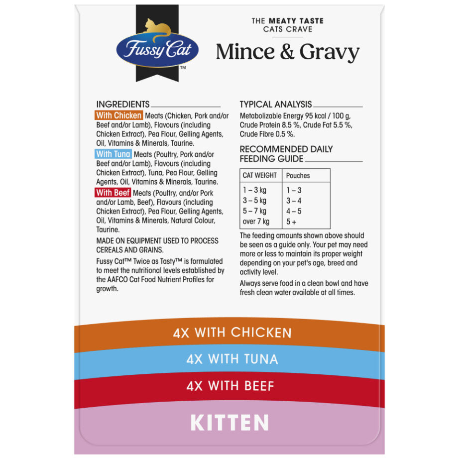 Fussy Cat Twice as Tasty Grain Free Kitten Wet Food 12x80g