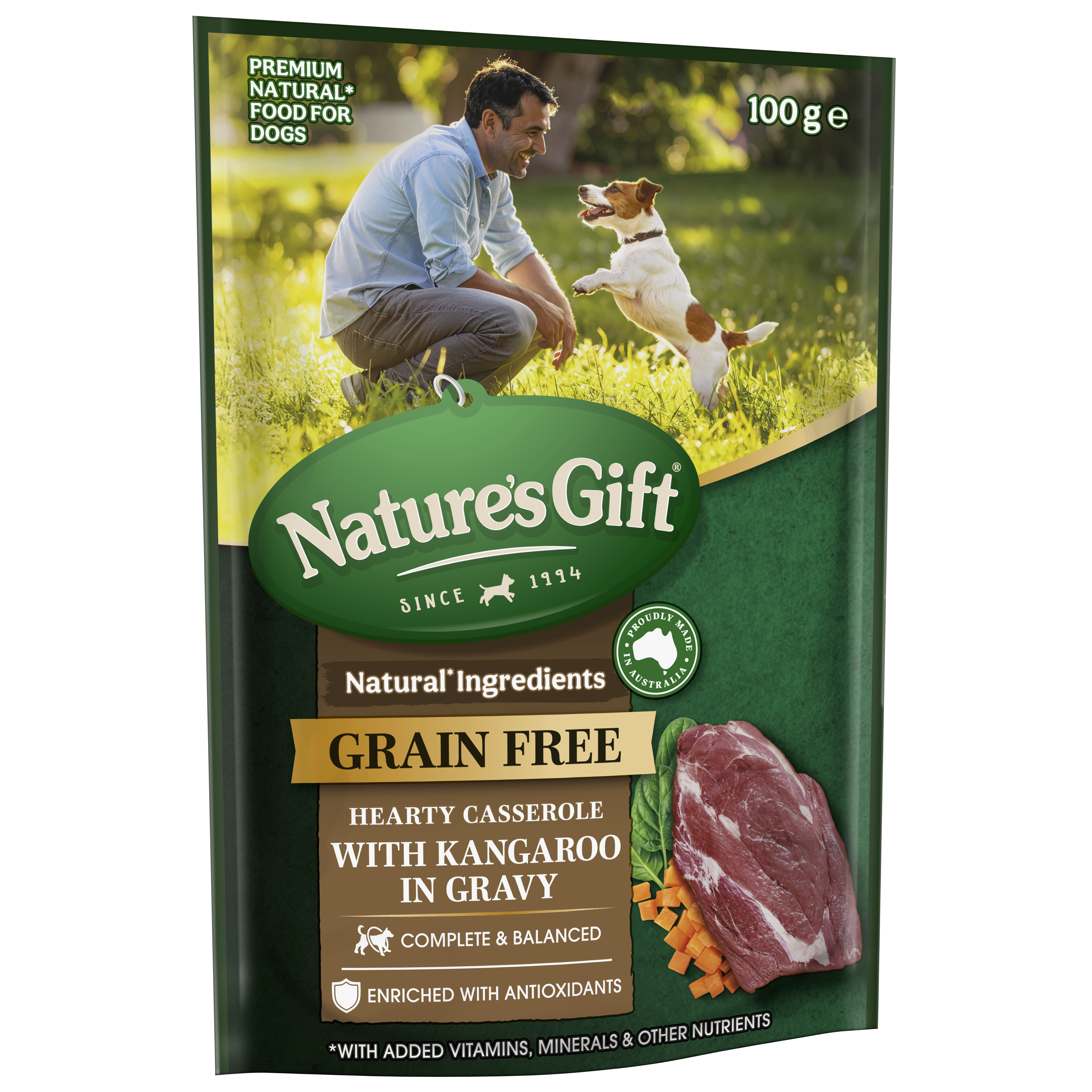 Nature's Gift Hearty Casserole with Kangaroo in Gravy 100g