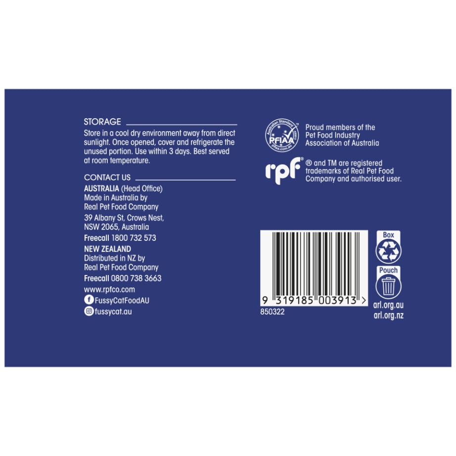 Fussy Cat Twice as Tasty Grain Free Mince & Morsels Wet Cat Food 12x80g