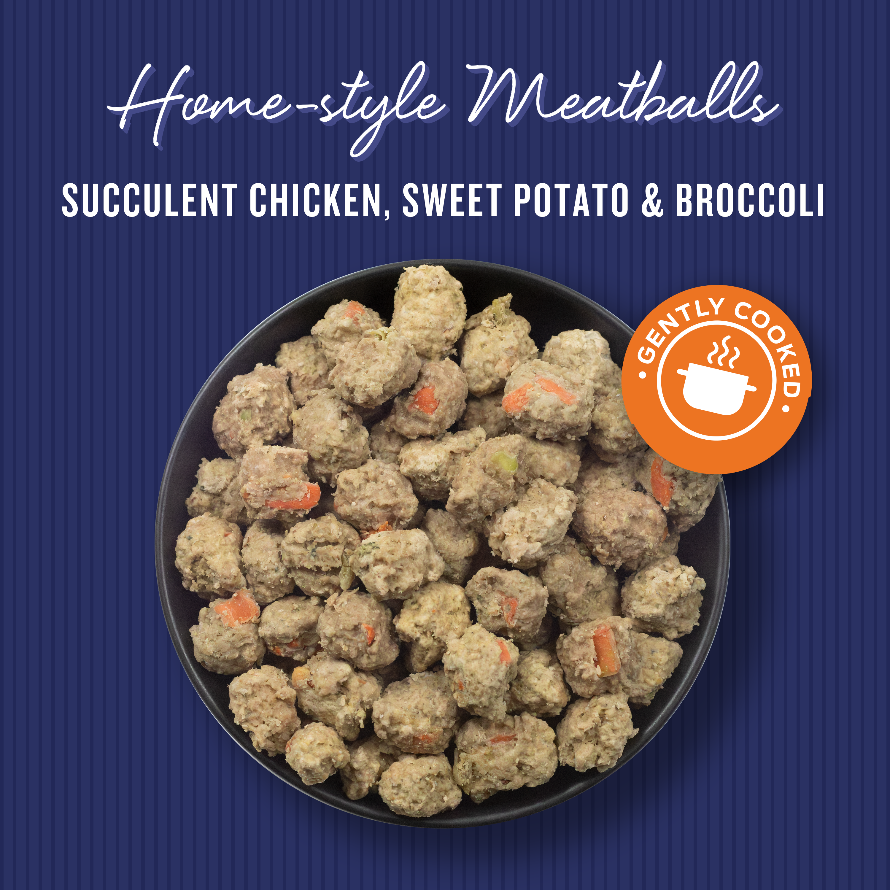 Farmers Market Home-Style Meatballs Succulent Chicken with Sweet Potato & Broccoli 700g