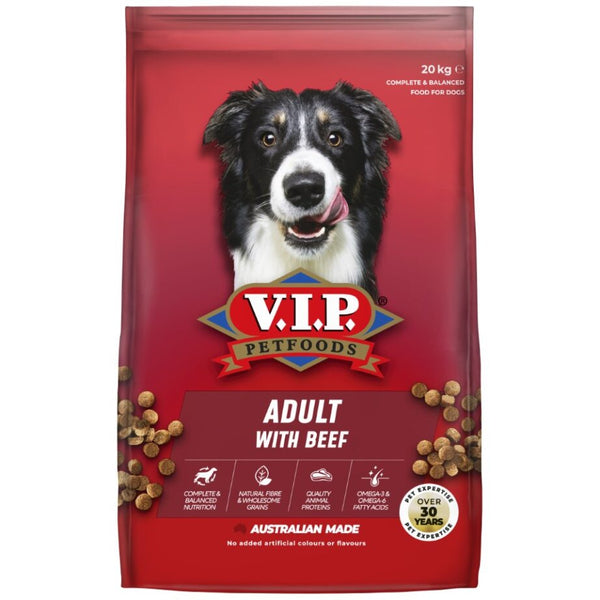 V.I.P. Petfoods Adult Dog Dry Food With Beef 20kg
