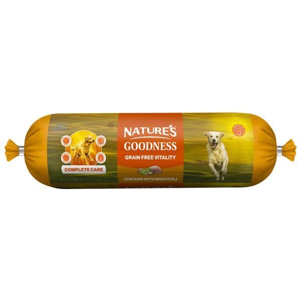 Natures Goodness Grain Free Complete Care Chicken with Broccoli 1.4kg roll