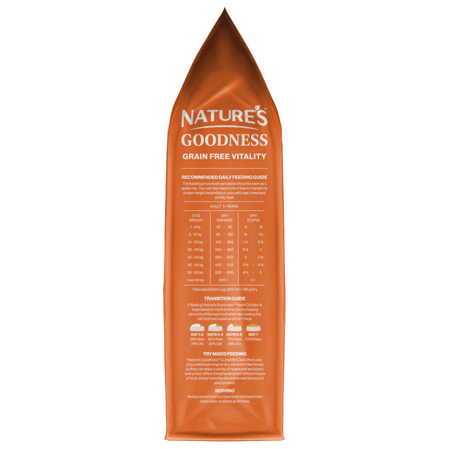 Natures Goodness Grain Free Complete Care Farm Raised Chicken & Vegetables dry food 3kg