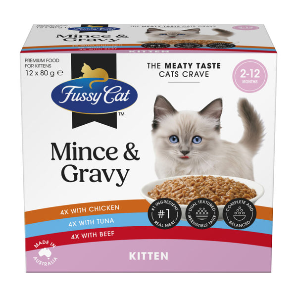 Fussy Cat Twice as Tasty Grain Free Kitten Wet Food 12x80g