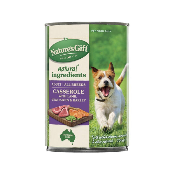 Nature's Gift Casserole Lamb, Vegetable & Barley Adult Wet Dog Food 700g