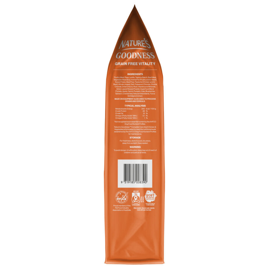 Natures Goodness Grain Free Complete Care Farm Raised Chicken & Vegetables dry food 7kg