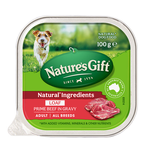 Nature's Gift Prime Beef in Gravy Adult Wet Dog Food 100g