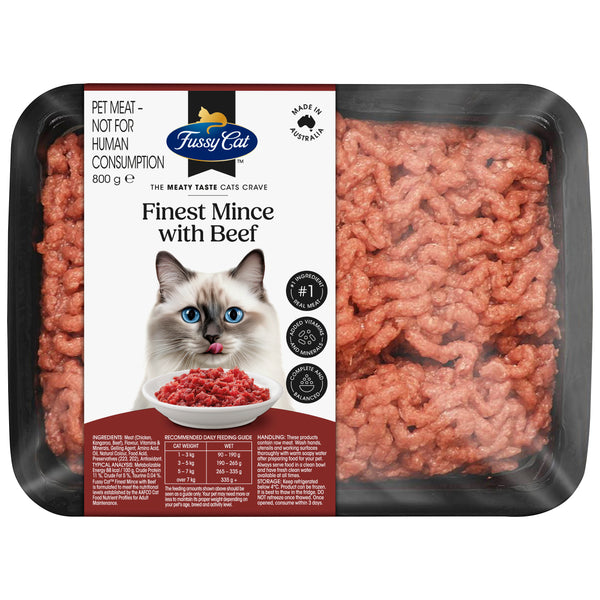 Fussy Cat Grain Free Finest Mince with Beef Chilled Cat Food 800g