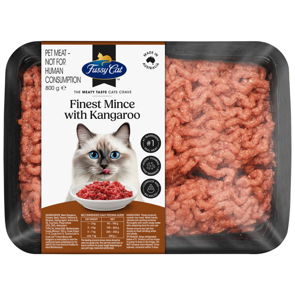 Fussy Cat Grain Free Finest Mince with Kangaroo Chilled Cat Food 800g