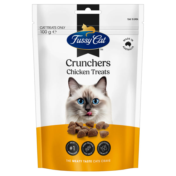 Fussy Cat Grain Free Crunchers Chicken Cat Treat 100g