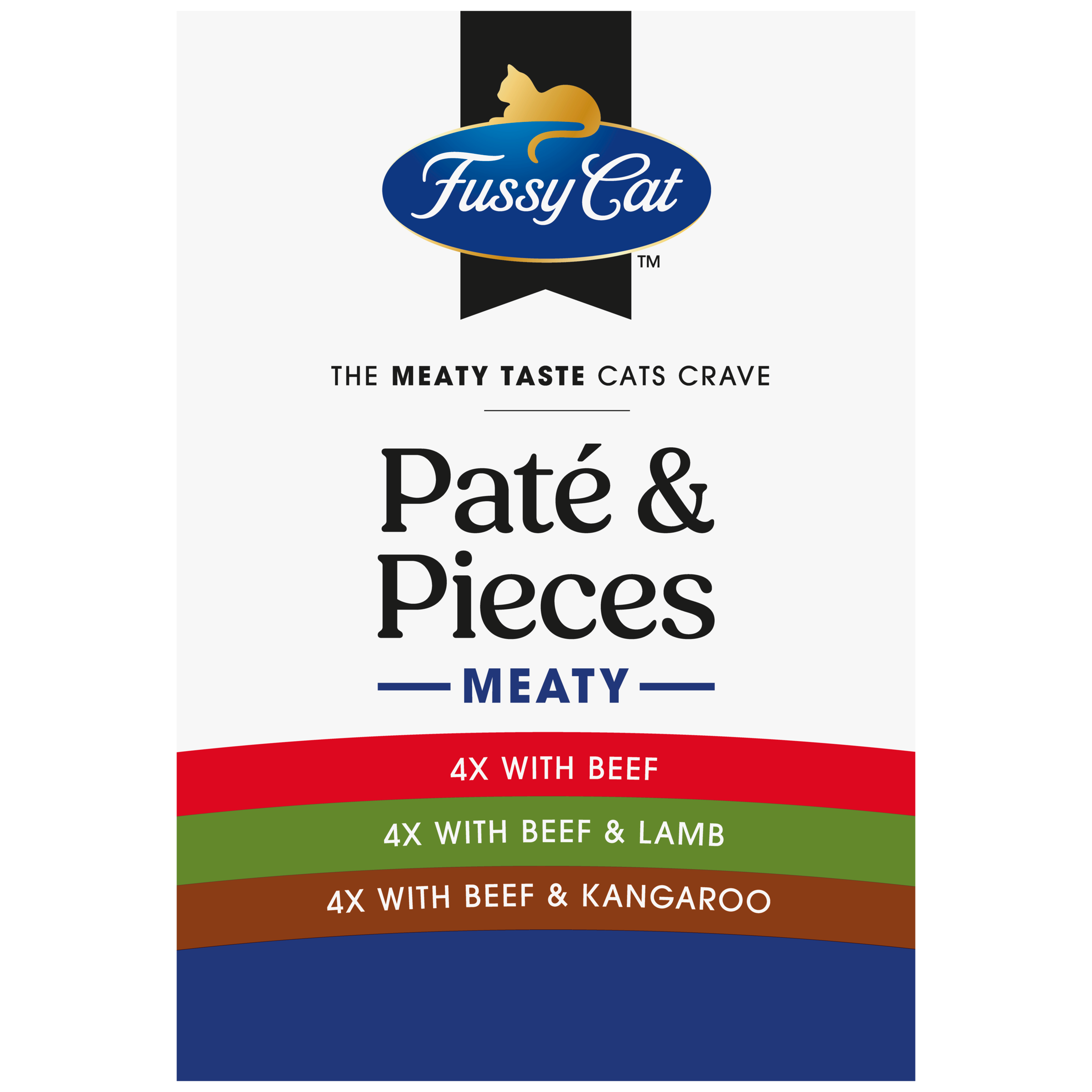 Fussy Cat Twice as Tasty Grain Free Paté & Pieces Wet Cat Food 12x80g