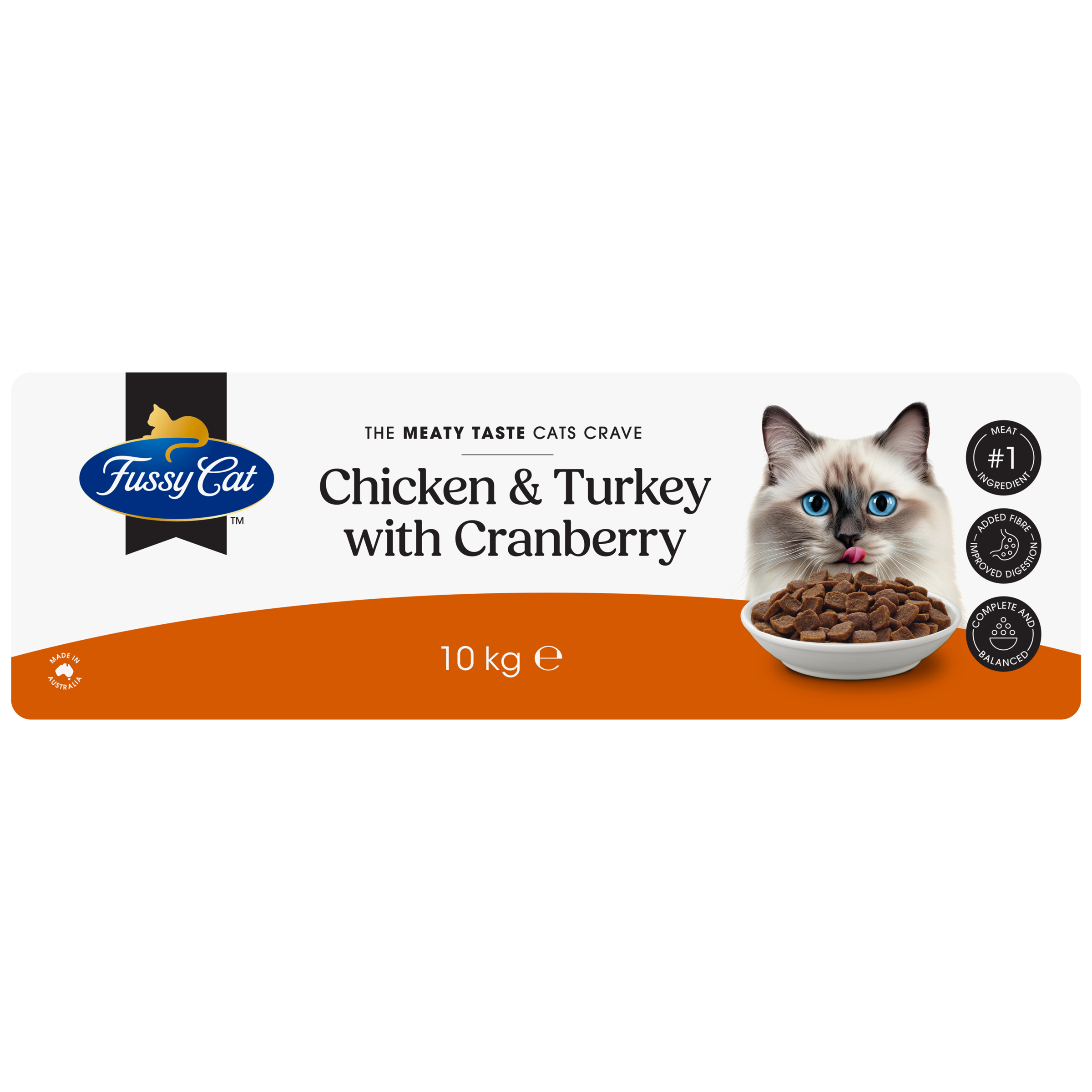 Fussy Cat Grain Free Chicken and Turkey with Cranberry Dry Cat Food 10kg