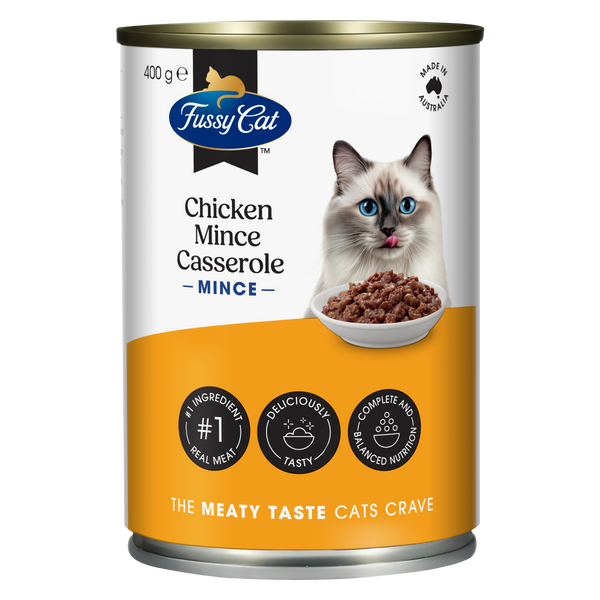 Fussy Cat Grain Free Chicken Mince Casserole Wet Cat Food 400g
