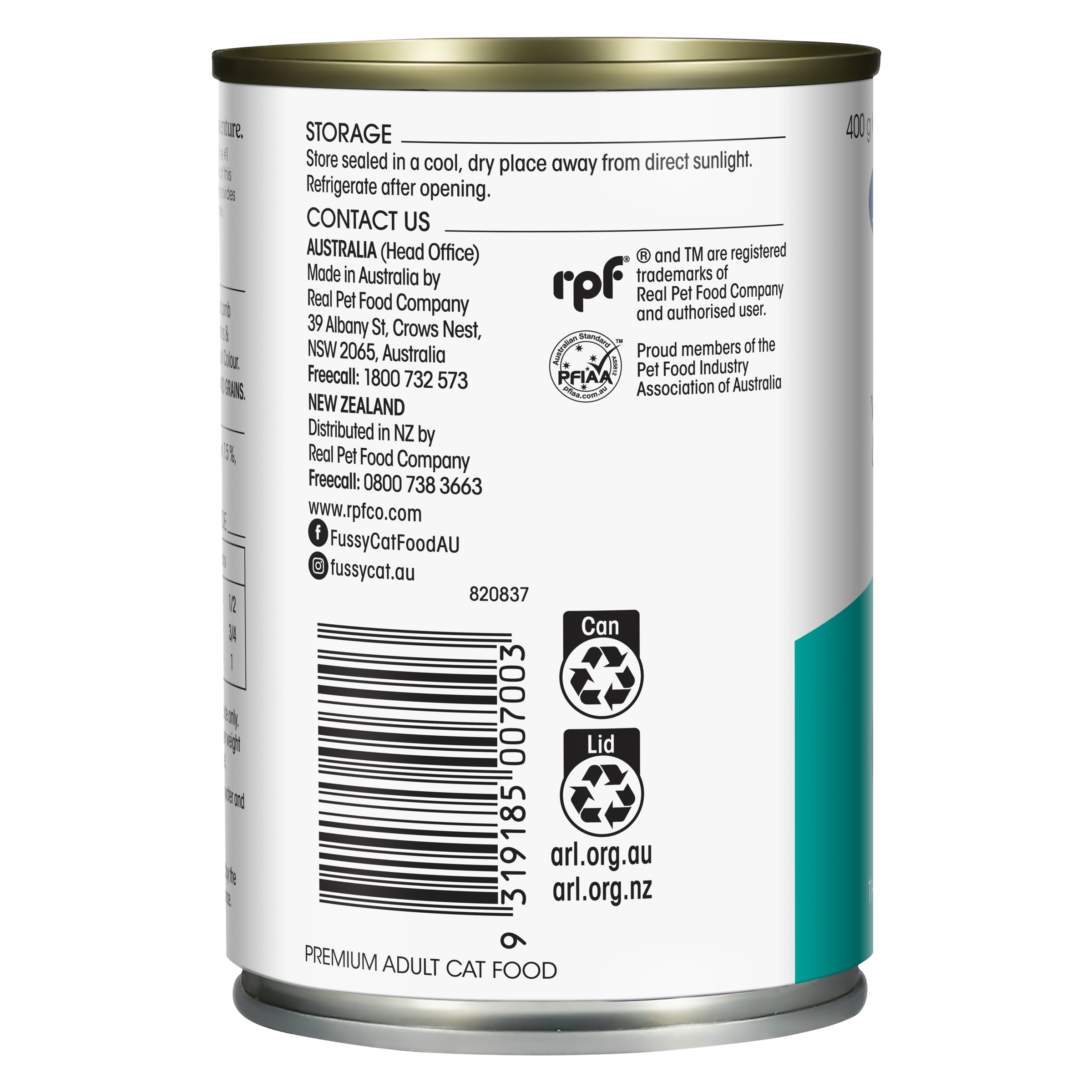 Fussy Cat Grain Free Chicken with Tuna and Salmon Gravy Wet Cat Food 400G Can