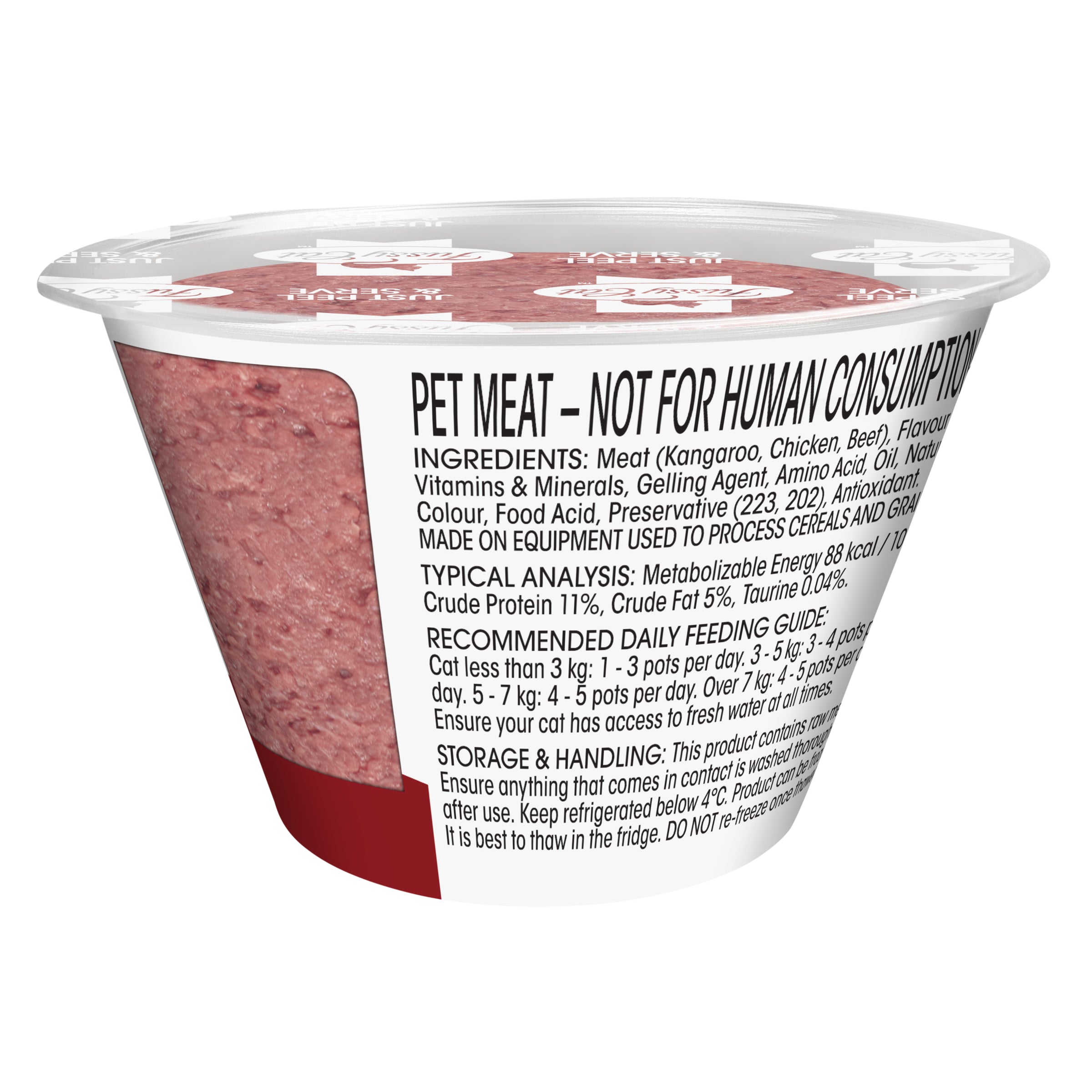 Fussy Cat Grain Free Fine Mince with Beef Chilled Cat Food 70g