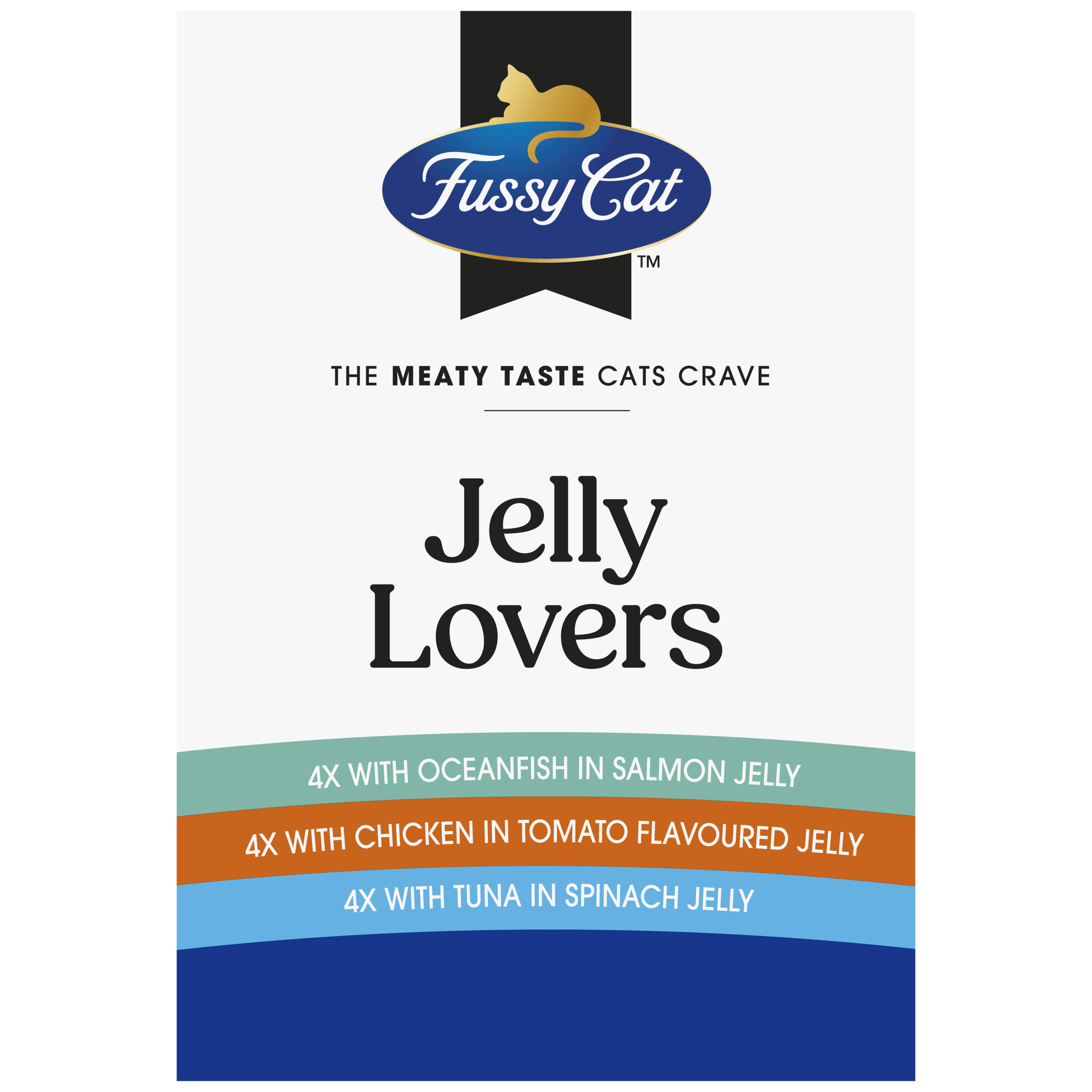 Fussy Cat Twice as Tasty Grain Free Jelly Lovers Wet Cat Food 12x80g