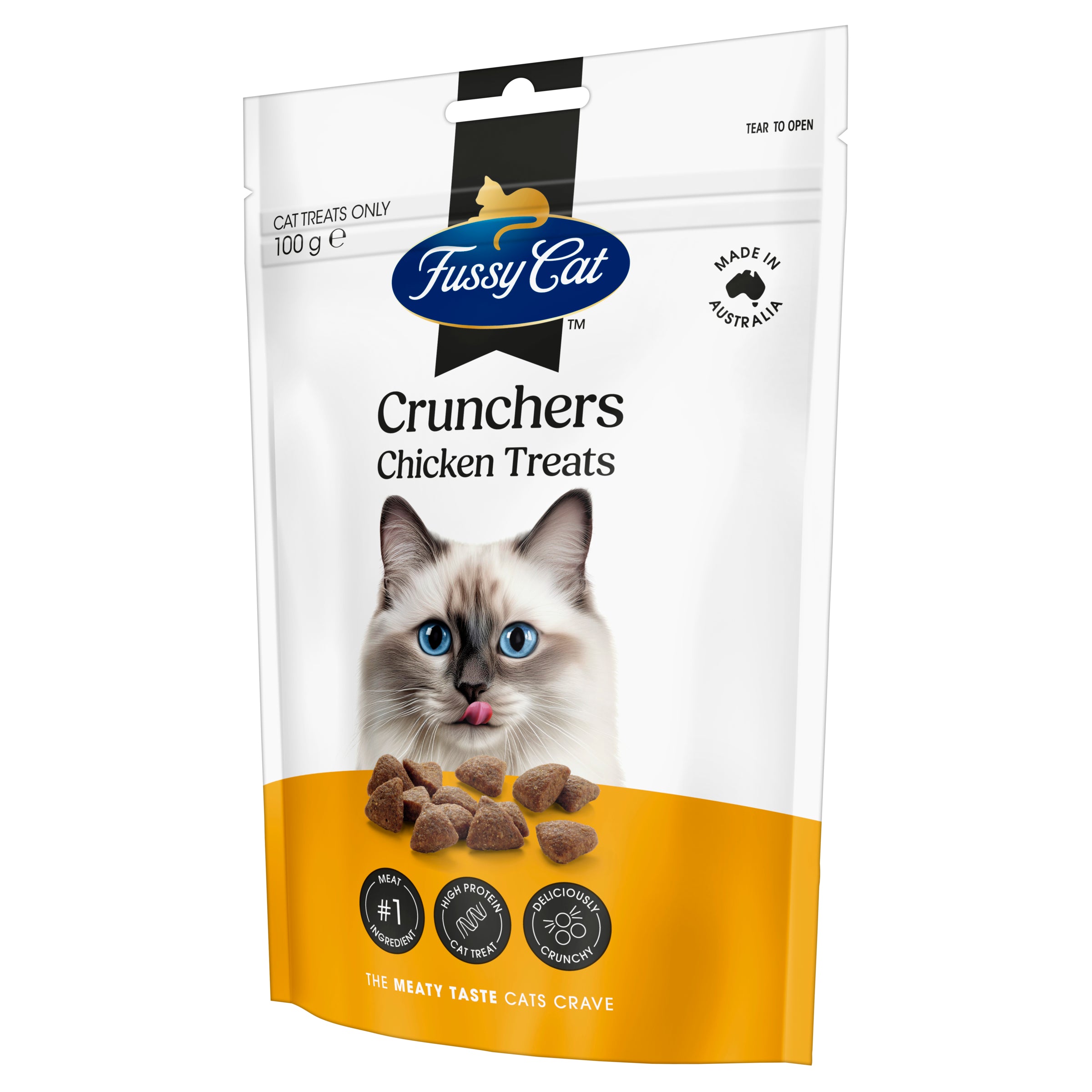 Fussy Cat Grain Free Crunchers Chicken Cat Treat 100g