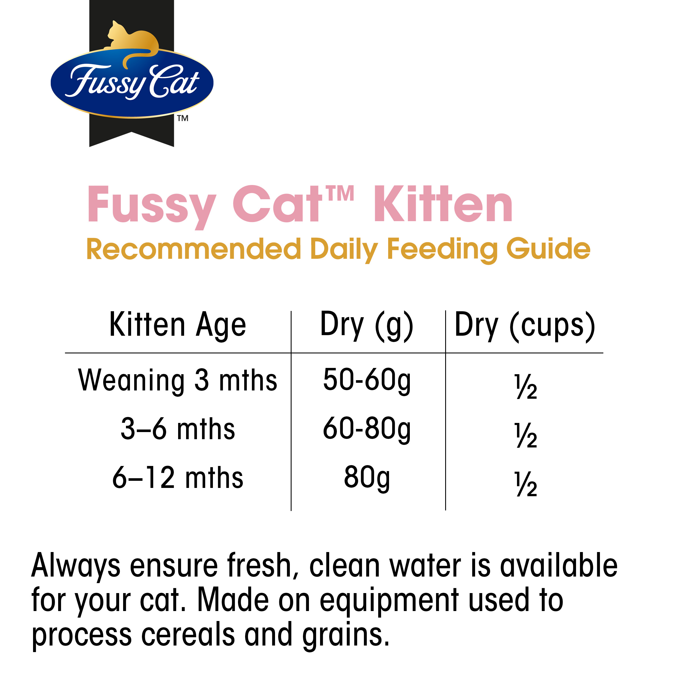 Fussy Cat Grain Free Chicken Kitten Dry Food 450g