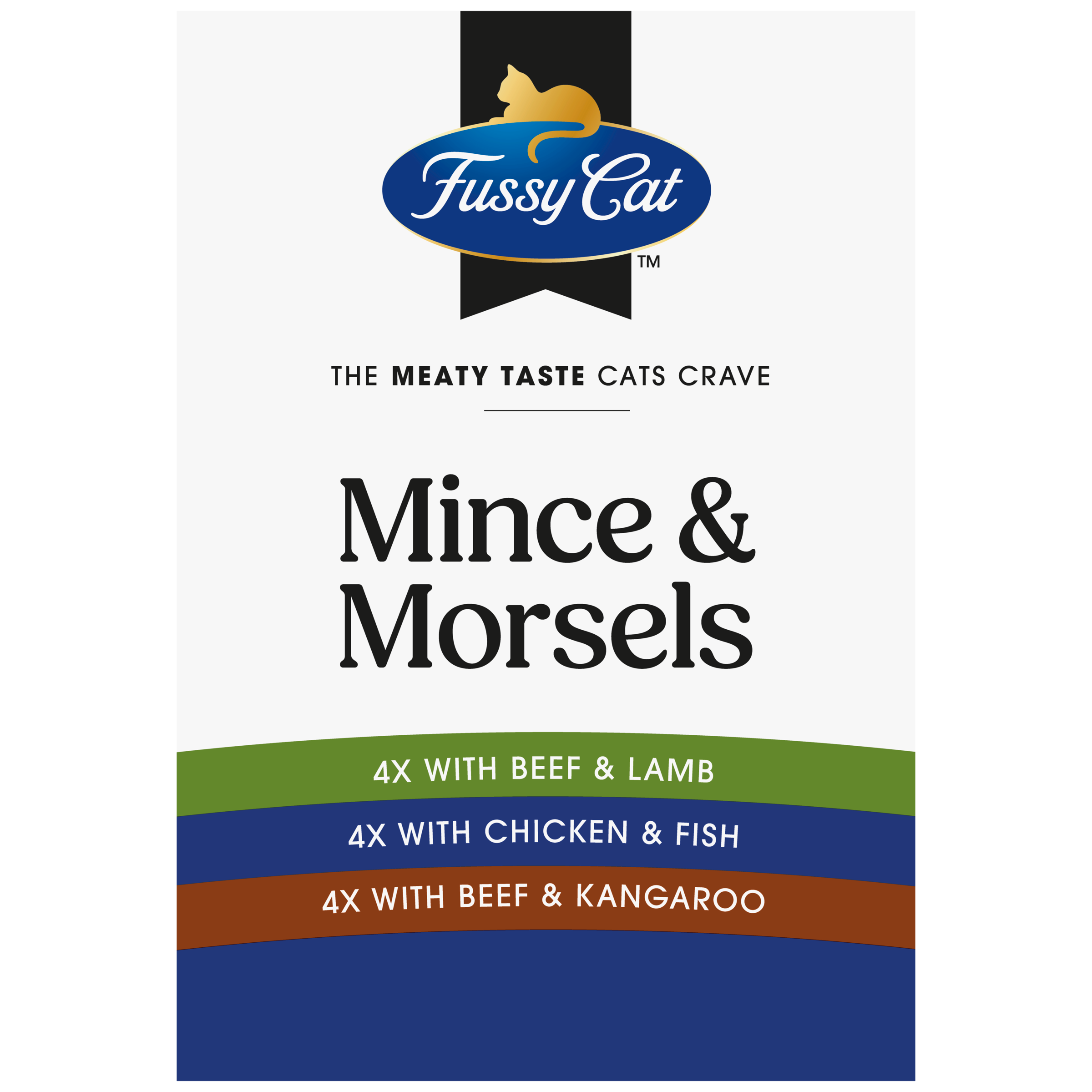 Fussy Cat Twice as Tasty Grain Free Mince & Morsels Wet Cat Food 12x80g