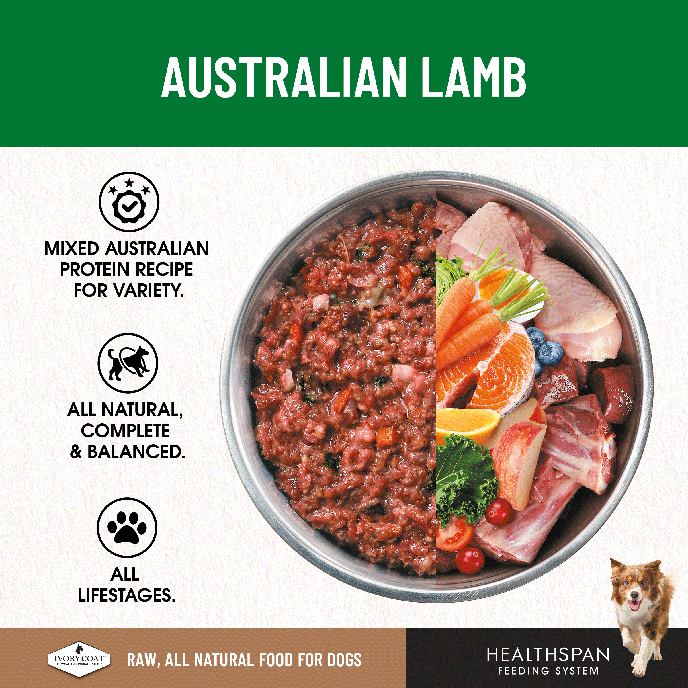 Ivory Coat Raw Diet Australian Lamb 12 x 227g