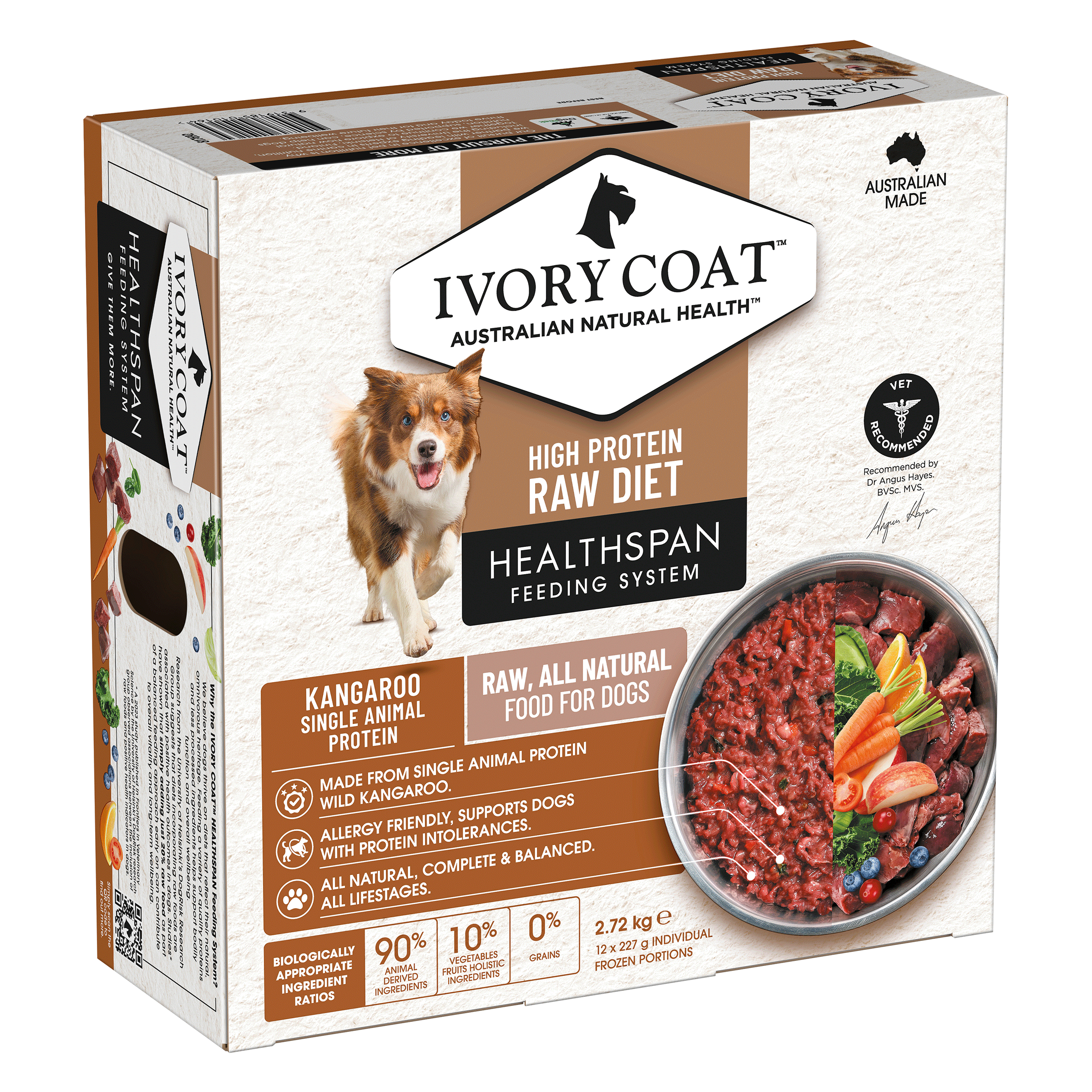 Ivory Coat Raw Diet Kangaroo single animal protein 12 x 227g