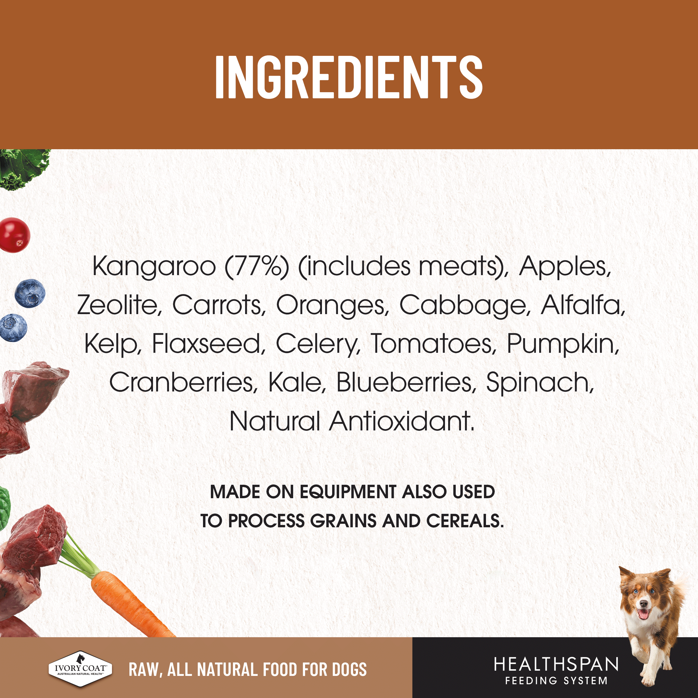 Ivory Coat Raw Diet Kangaroo single animal protein 12 x 227g