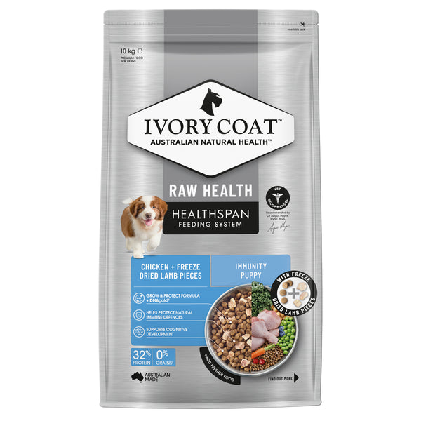 Ivory Coat Raw Health Dry Dog Food Puppy Immunity 10kg
