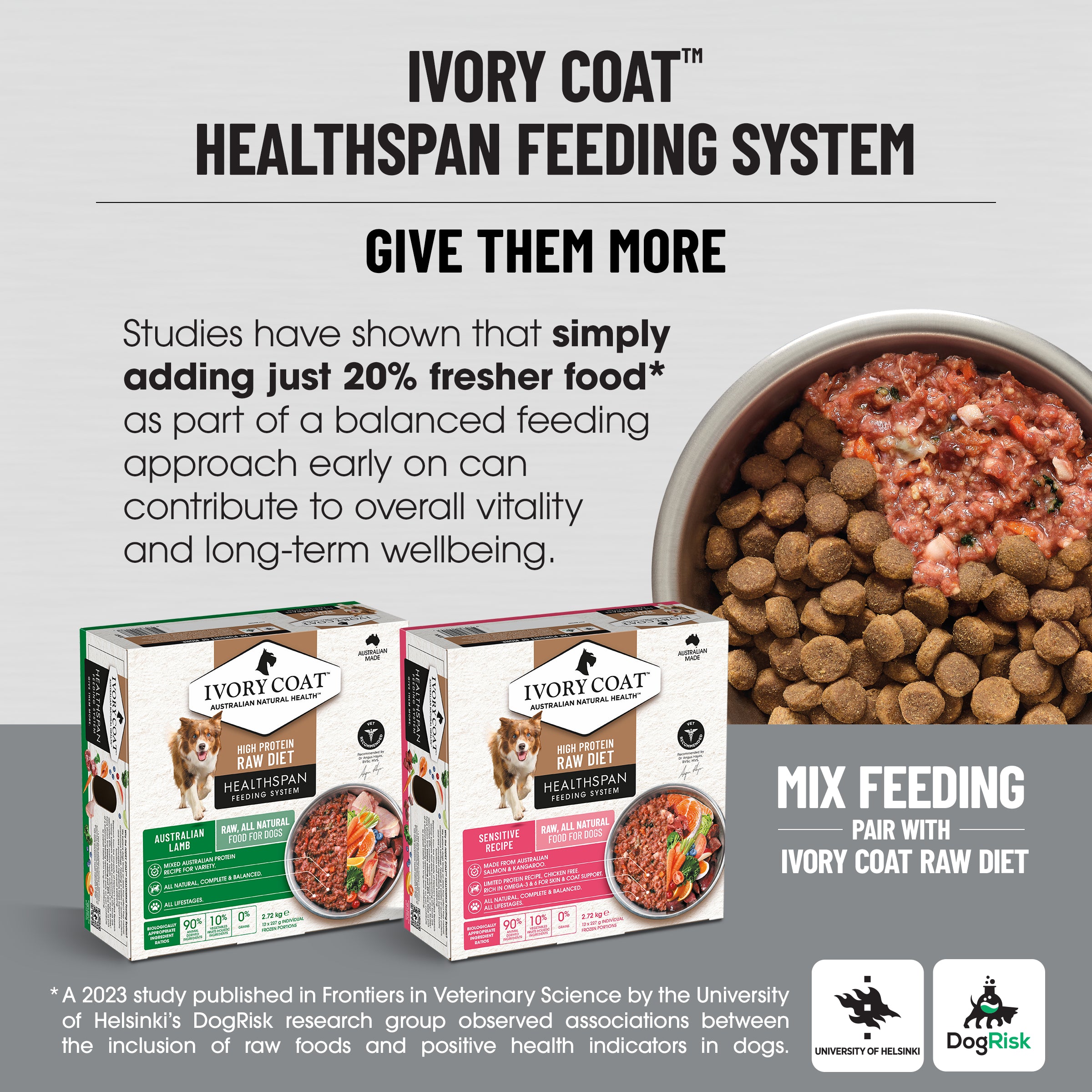 Ivory Coat Raw Health Dry Dog Food Sensitive Care 10kg