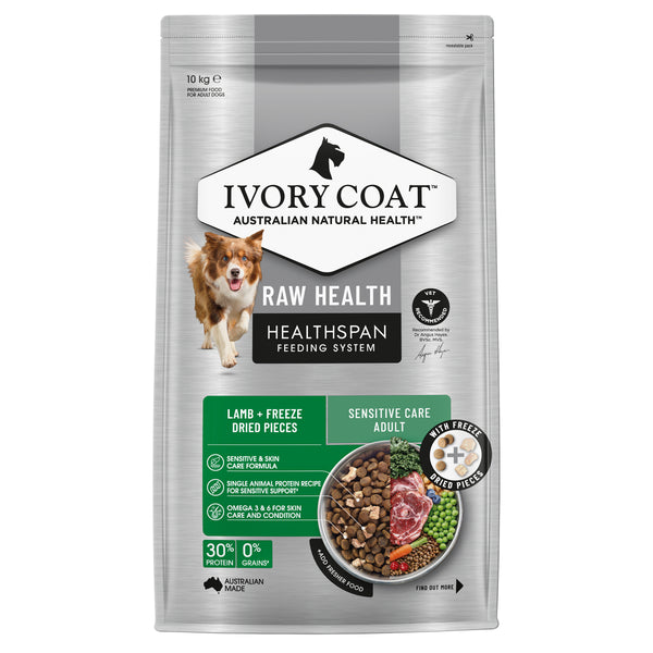 Ivory Coat Raw Health Dry Dog Food Sensitive Care 10kg
