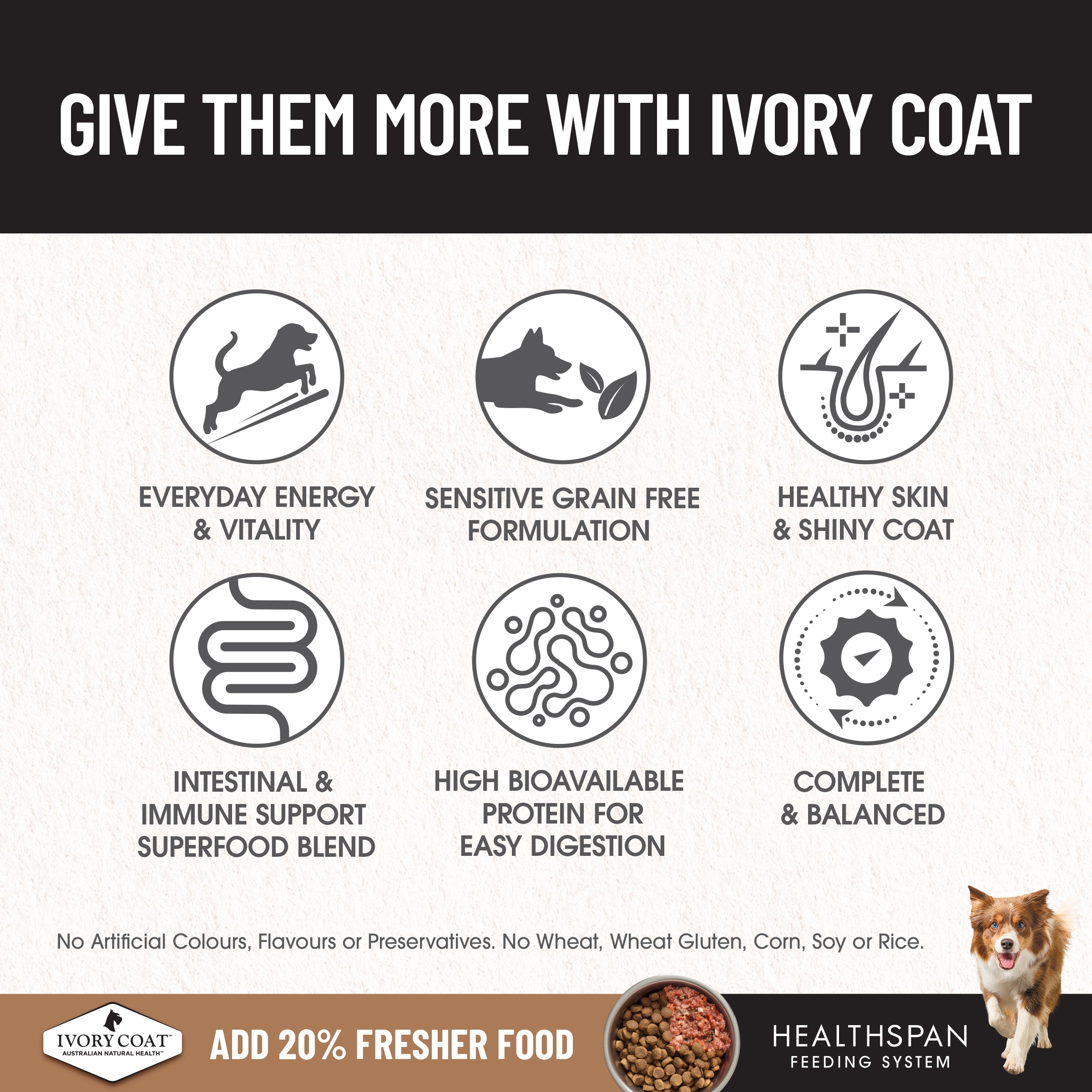 IVORY COAT Grain Free Adult Dry Dog Food Chicken 13kg