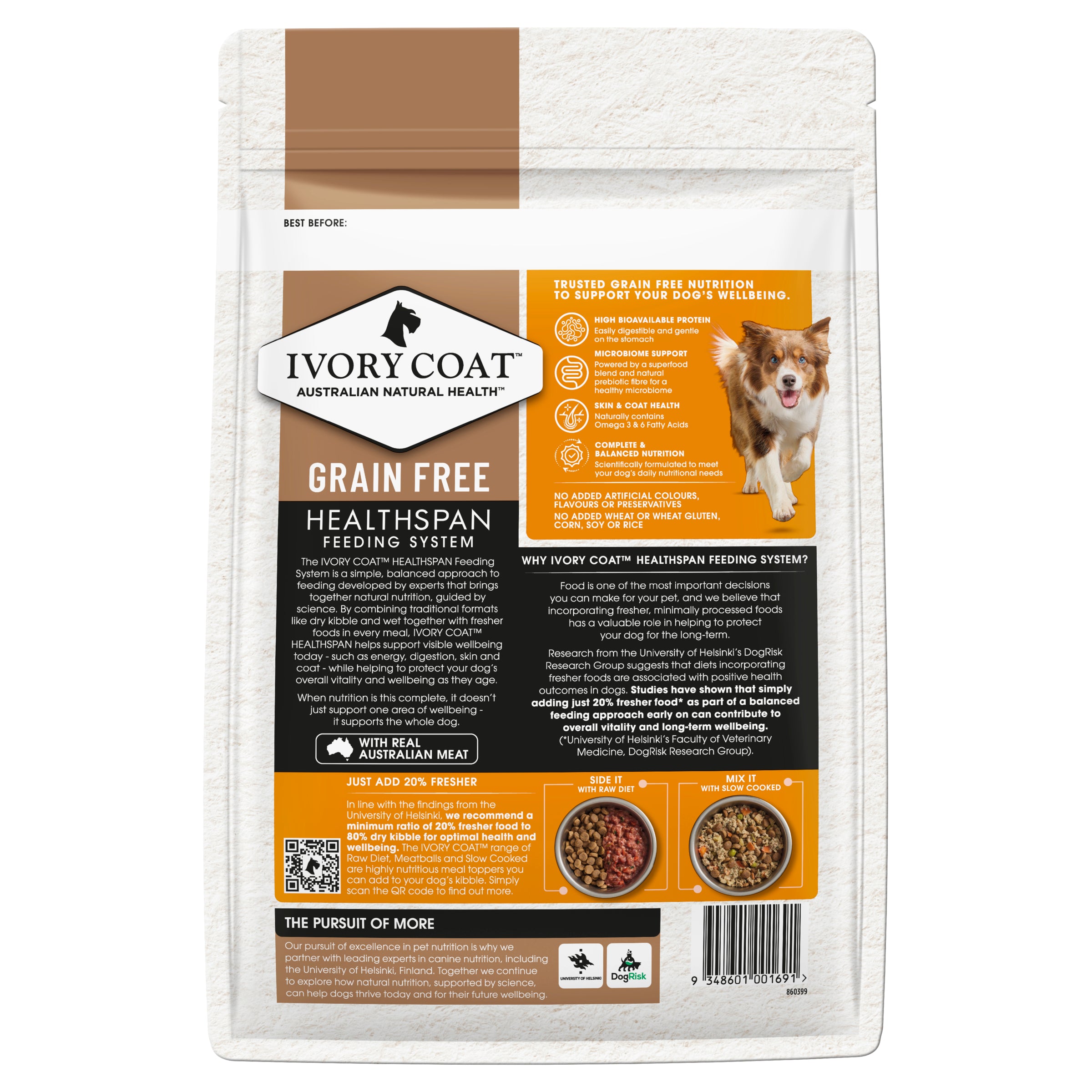 IVORY COAT Grain Free Adult Dry Dog Food Chicken 2kg
