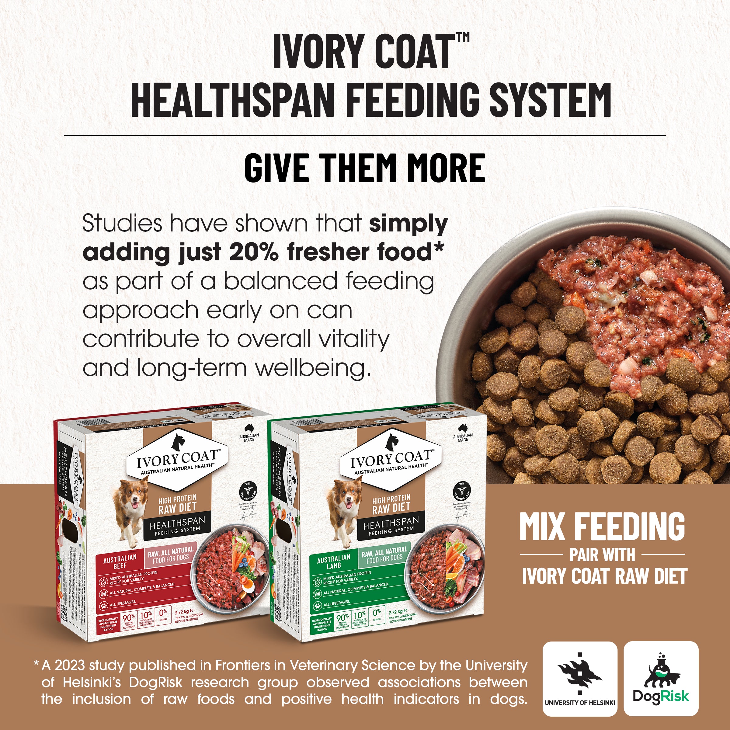 IVORY COAT Grain Free Adult Dry Dog Food Lamb & Sardine 2kg