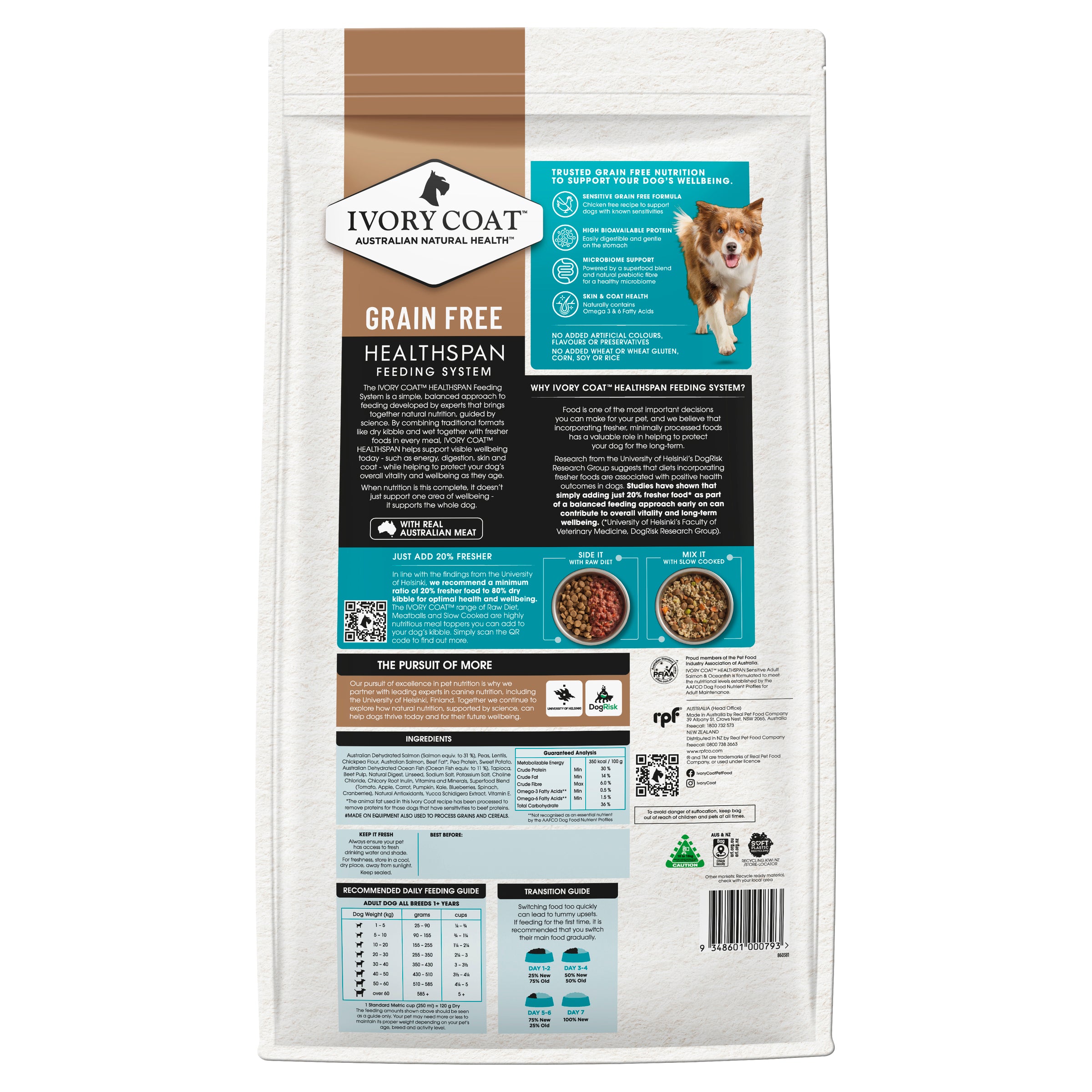 IVORY COAT Grain Free Adult Dry Dog Food Salmon & Ocean Fish 13kg