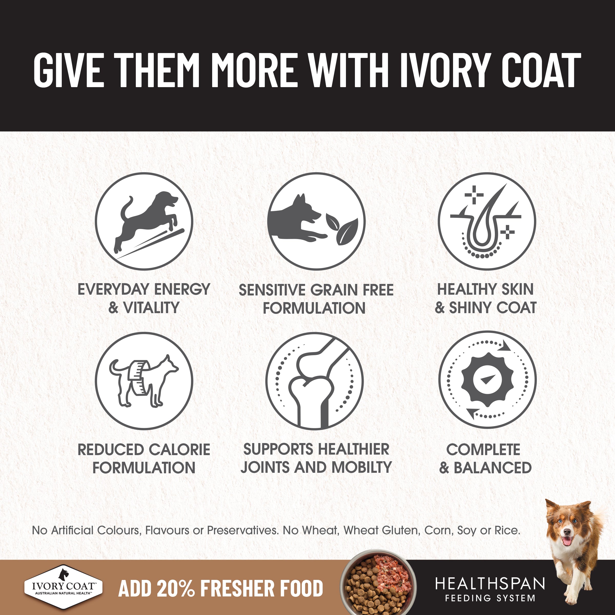 IVORY COAT Grain Free Healthy Weight Chicken Adult Dog Dry Food 2kg