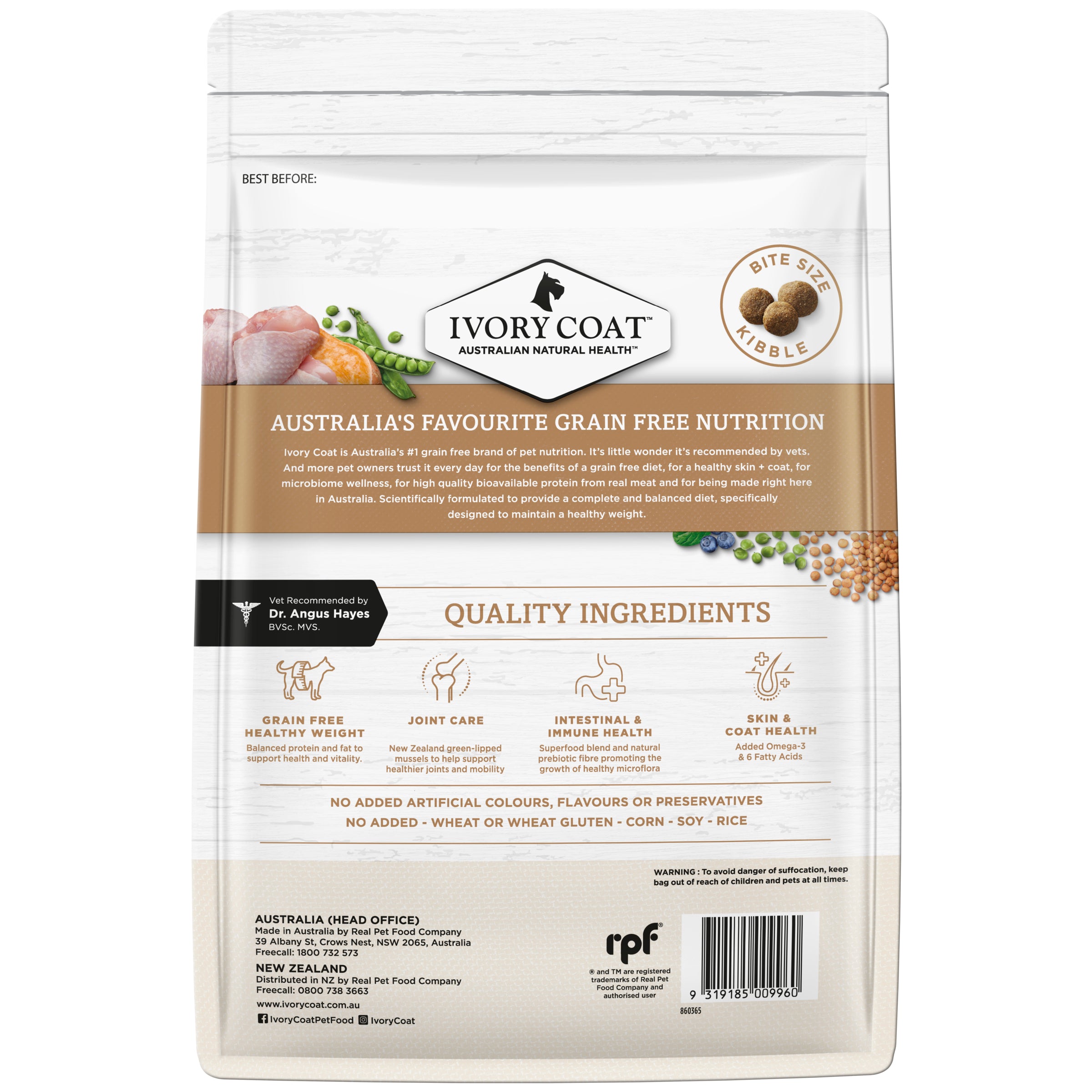 IVORY COAT Grain Free Healthy Weight Chicken Adult Dog Dry Food 2kg