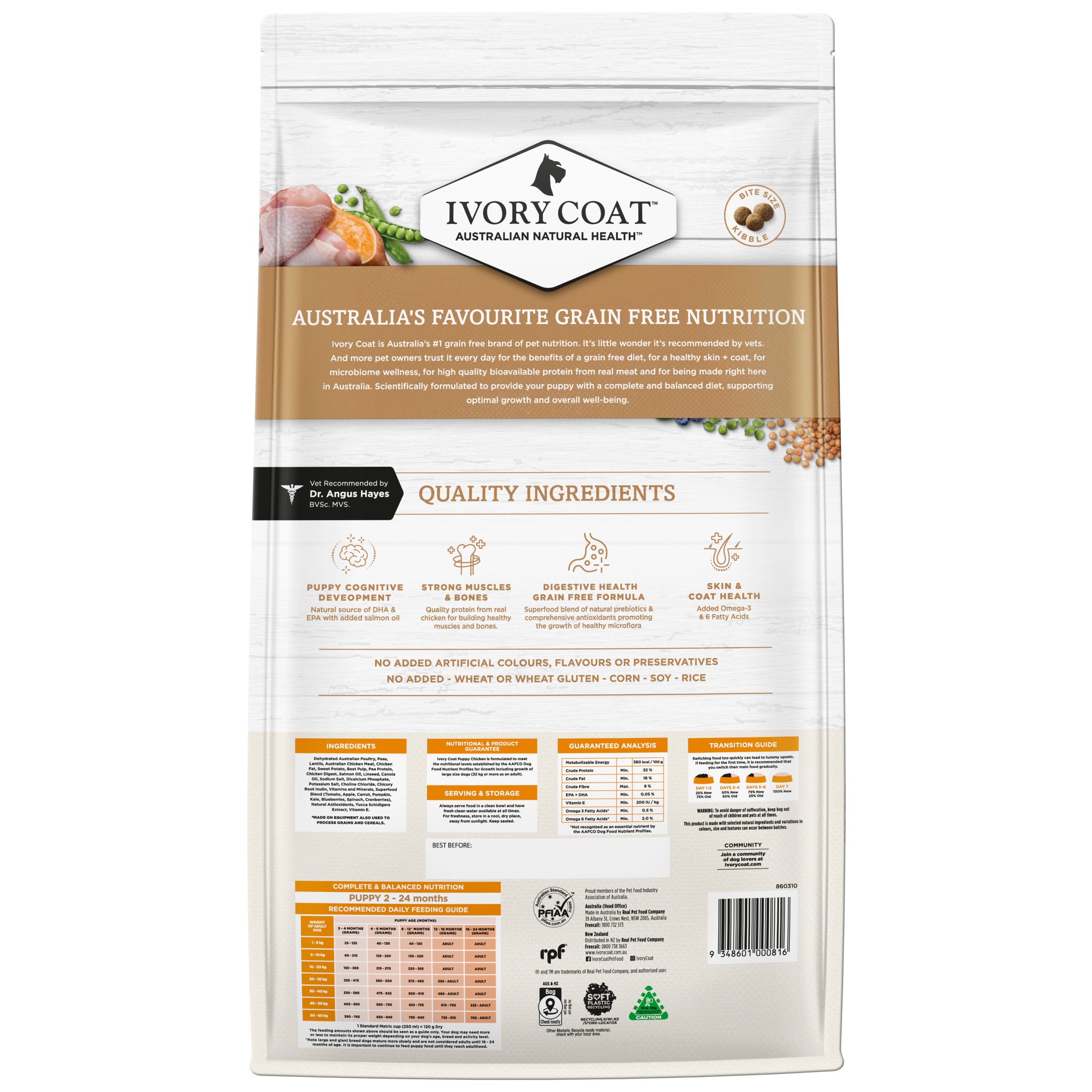 IVORY COAT Grain Free Dry Puppy Food Chicken 13kg