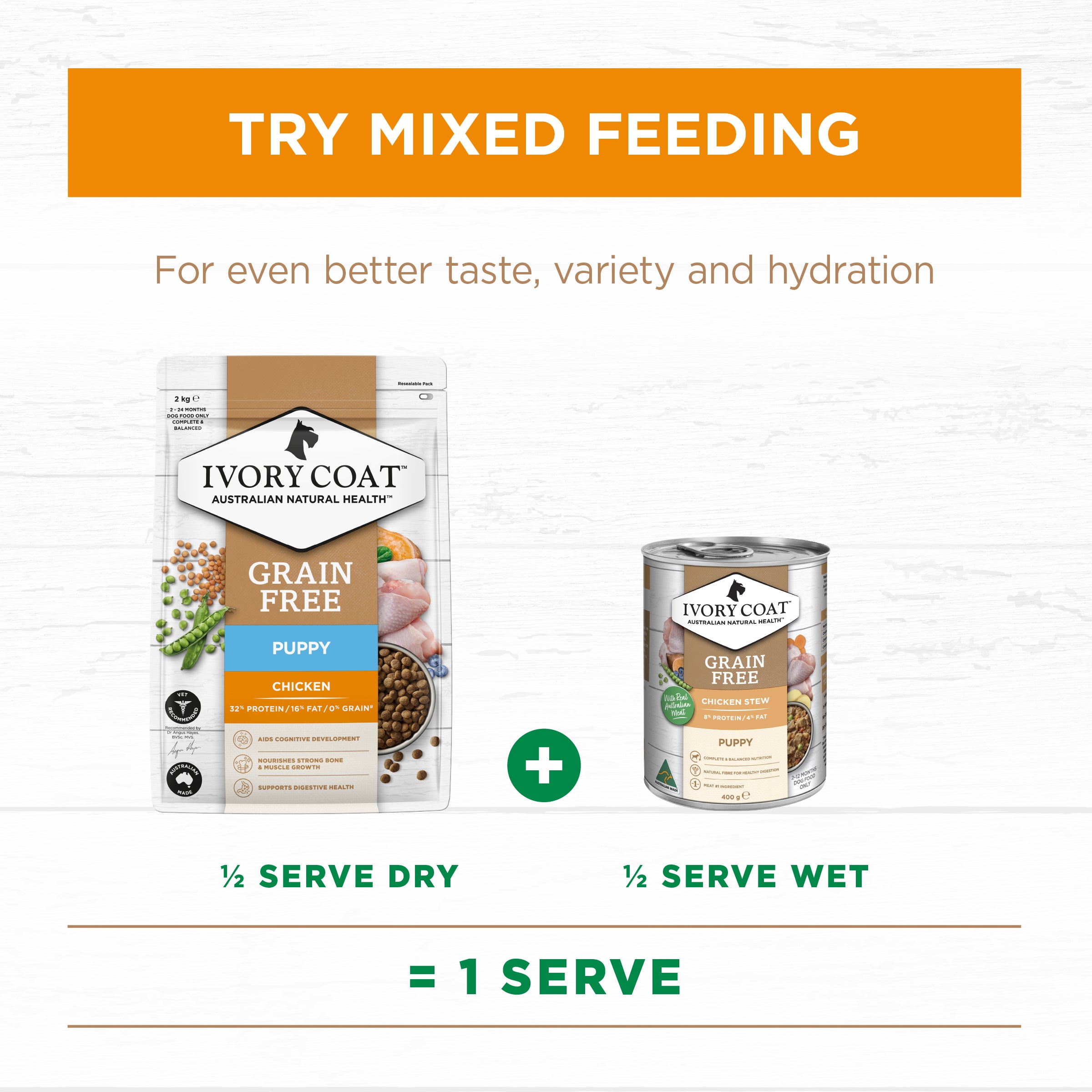 IVORY COAT Grain Free Dry Puppy Food Chicken 2kg
